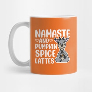 Namaste and Pumpkin Spice Lattes Goat Yoga Fitness Funny Mug